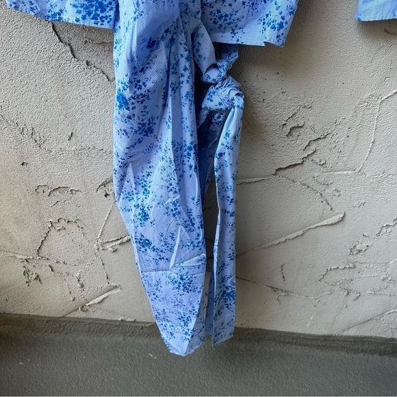 CAROLINA HERRERA  Peplum Poplin Blouse in blue size 2 - Picture 9 of 13